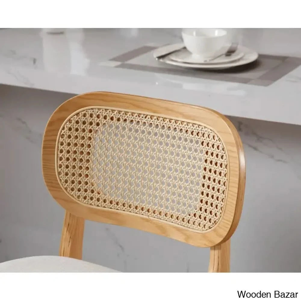 Azaraho Swivel Solid Wood 25.5āā Counter And Bar Stool (Set Of 2)