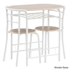 Balder Stylish 2 Seater Dining Table Set - Wooden Bazar