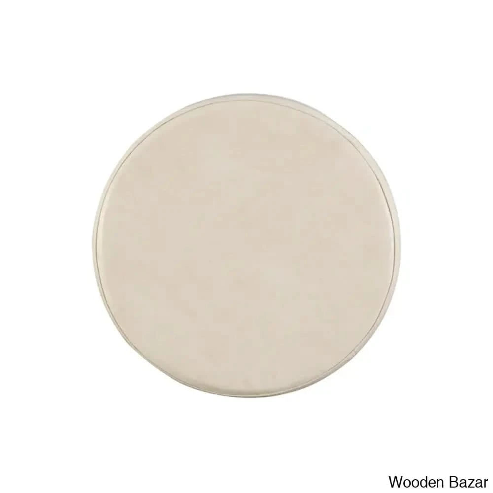 Barre Solid Wood Faux Leather Swivel Counter & Bar Stool