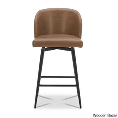 Benedito Swivel 27.1’’ Counter Stool (Set Of 3) Saddle Brown / 1 Piece