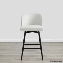 Benedito Swivel 27.1’’ Counter Stool (Set Of 3) White / 1 Piece