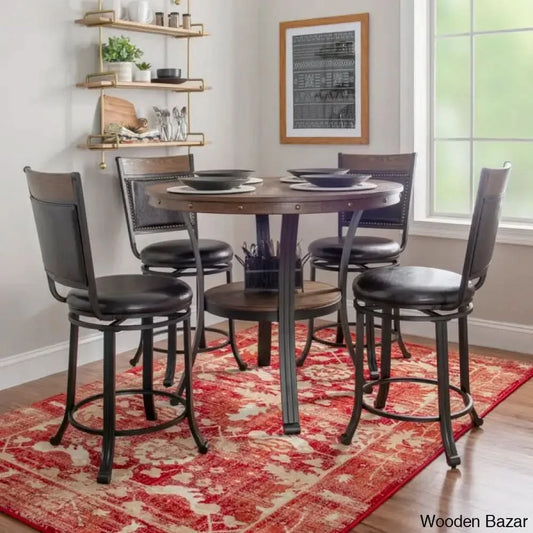 Berkeley 4 Seater Solid Wood Top Dining Set