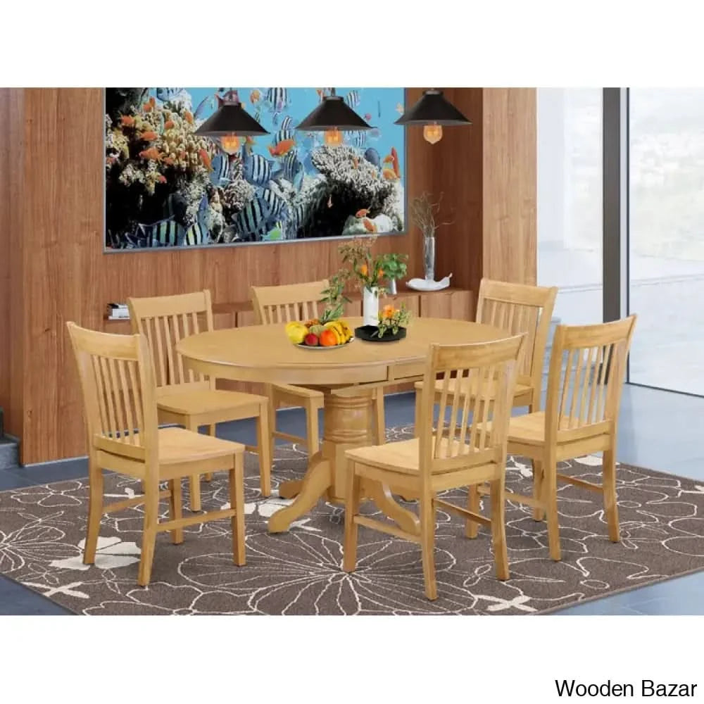Birch Modern 4 Seater & 6 Extendable Dining Table Set Oak / Seater