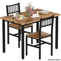 Bishop New 2 Seater Dining Table Set - Wooden Bazar