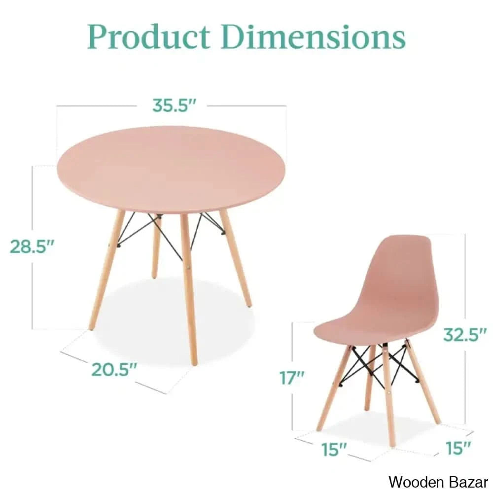 Blaine 4 Seater Stylish Dining Table Set - Wooden Bazar