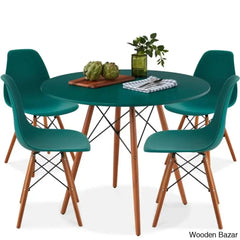 Blaine 4 Seater Stylish Dining Table Set - Wooden Bazar Green