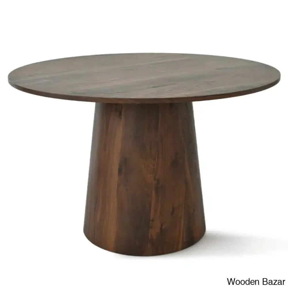 Bornet Royal 4 Seater Round Pedestal Dining Table Set