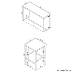 Brant New 3 Seater Trestle Dining Set - Wooden Bazar