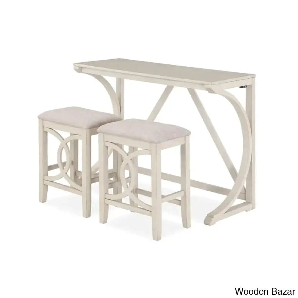 Bryce New 2 Seater Wooden Trestle Dining Set - Bazar