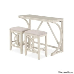Bryce New 2 Seater Wooden Trestle Dining Set - Bazar