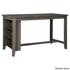 Bryce New 4 Seater Counter Height Dining Set - Wooden Bazar