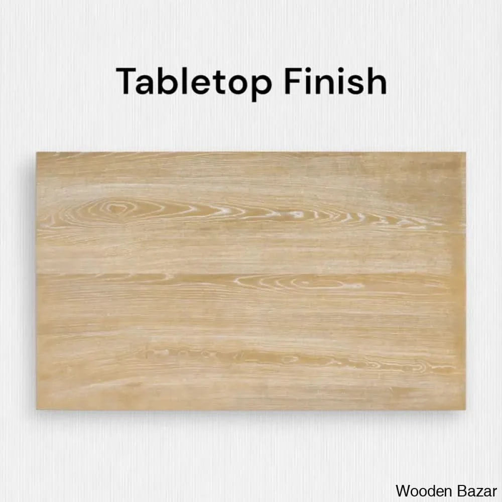 Burdette New 6 Seater Trestle Dining Set - Wooden Bazar