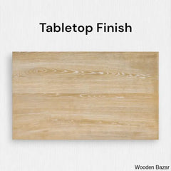 Burdette New 6 Seater Trestle Dining Set - Wooden Bazar