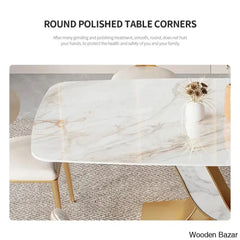 Cabal New 6 Seater Pedestal Dining Set - Wooden Bazar