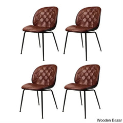 Cady 4 Seater Double Pedestal Dining Table Set - Wooden Bazar