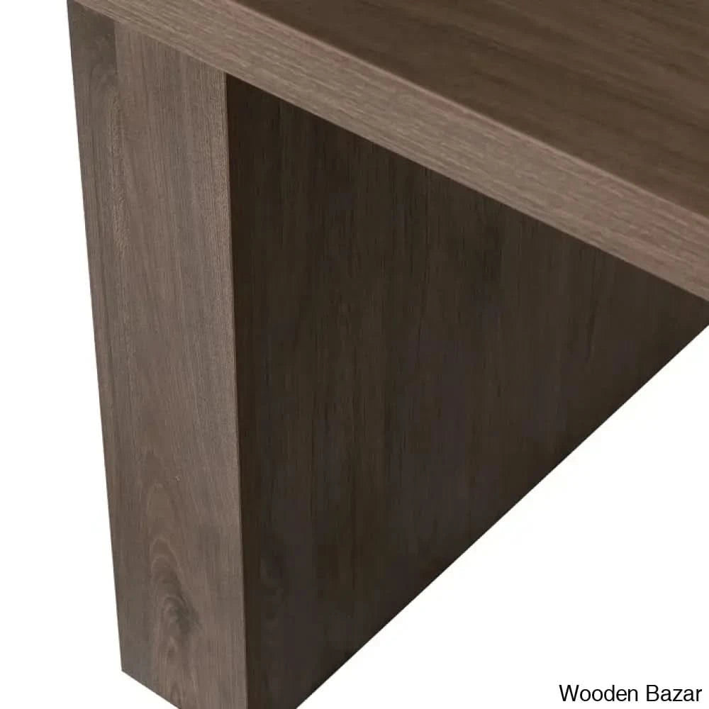 Cady 4 Seater Double Pedestal Dining Table Set - Wooden Bazar