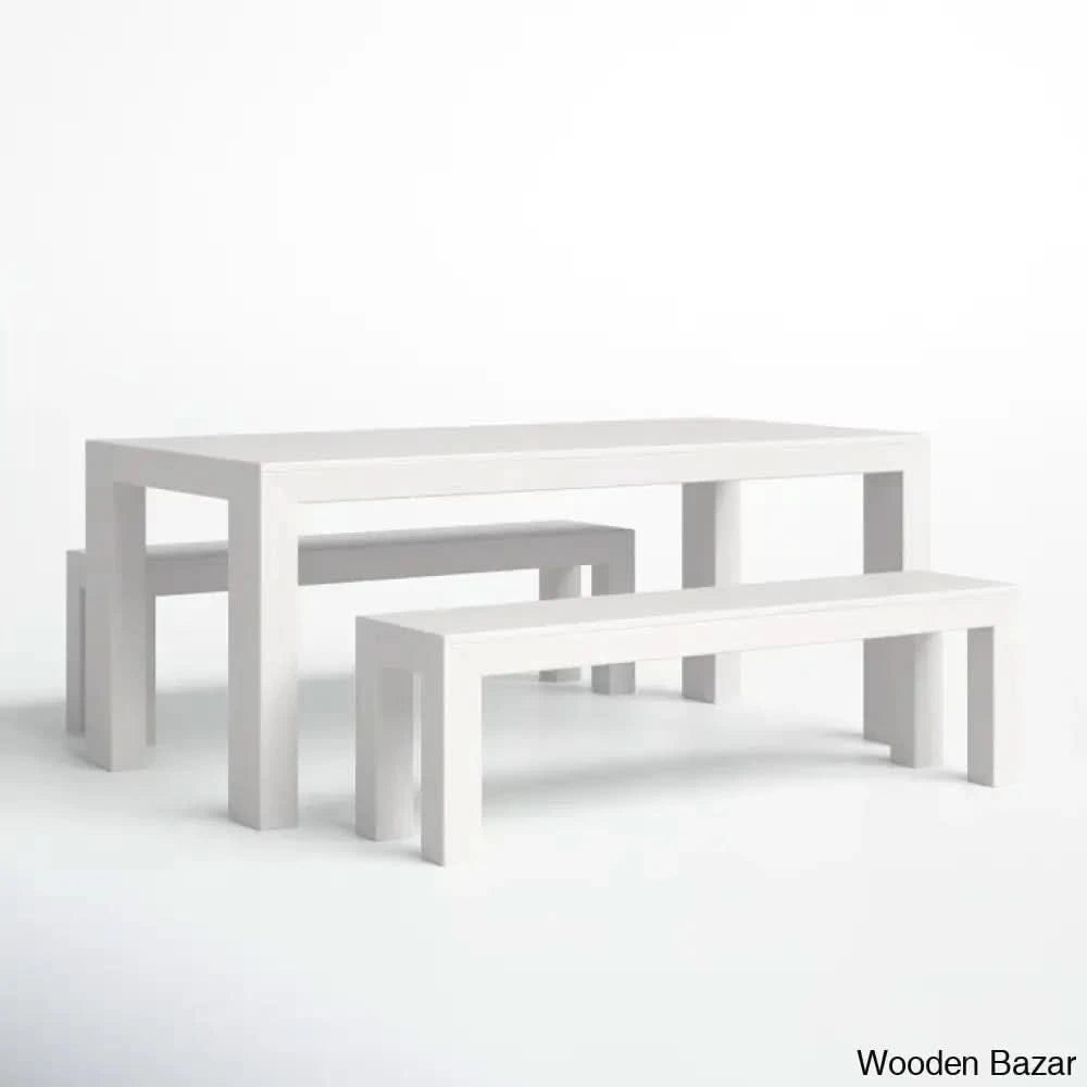 Cady 6 Seater Teak Wood Solid Dining Set - Wooden Bazar