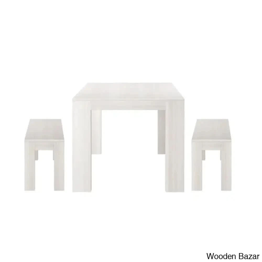 Cady 6 Seater Teak Wood Solid Dining Set - Wooden Bazar