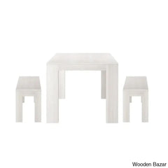 Cady 6 Seater Teak Wood Solid Dining Set - Wooden Bazar