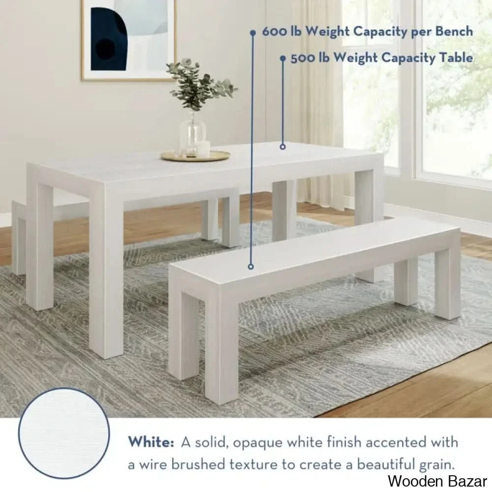 Cady 6 Seater Teak Wood Solid Dining Set - Wooden Bazar