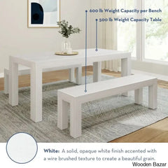 Cady 6 Seater Teak Wood Solid Dining Set - Wooden Bazar