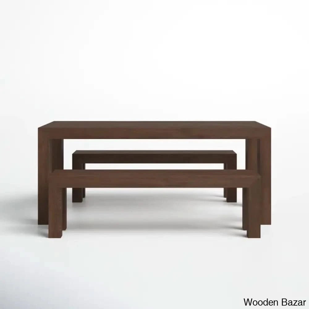 Cady 6 Seater Teak Wood Solid Dining Set - Wooden Bazar