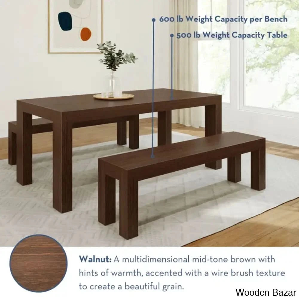 Cady 6 Seater Teak Wood Solid Dining Set - Wooden Bazar