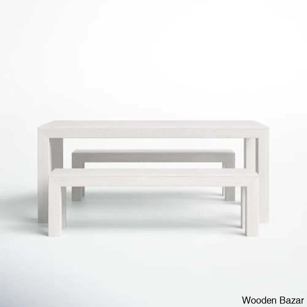 Cady 6 Seater Teak Wood Solid Dining Set - Wooden Bazar