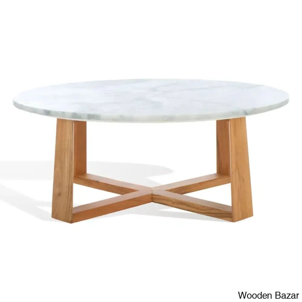 Cardelo Marble Top Coffee And Center Table