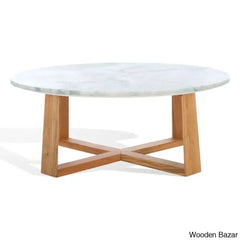 Cardelo Marble Top Coffee And Center Table
