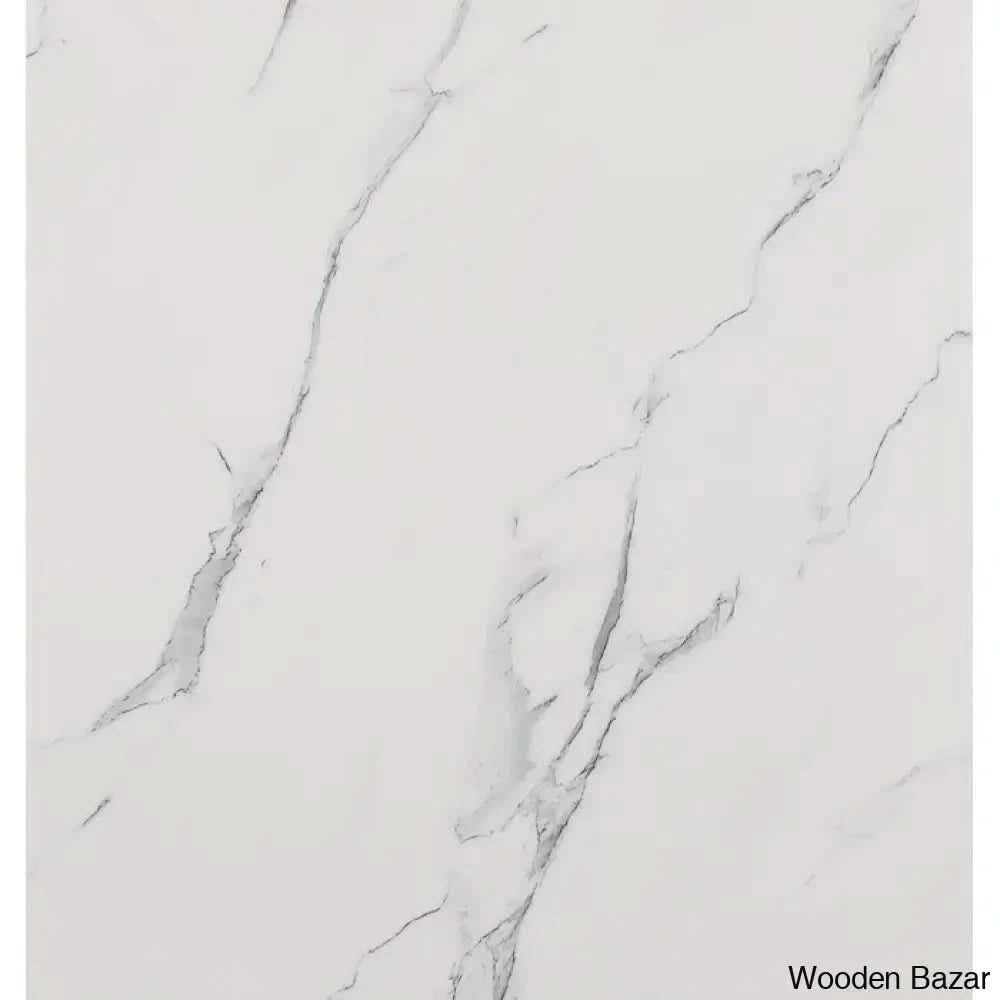 Carlot Latest Marble Top Pedestal Dining Set - Wooden Bazar