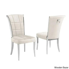 Carlot Latest Marble Top Pedestal Dining Set - Wooden Bazar