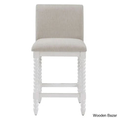 Carollyne Swivel 26’’ High Modern Farmhouse Turned Leg Beaded Counter And Bar Stool