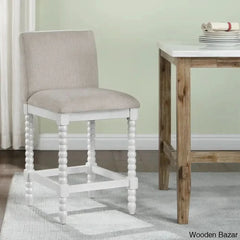 Carollyne Swivel 26’’ High Modern Farmhouse Turned Leg Beaded Counter And Bar Stool