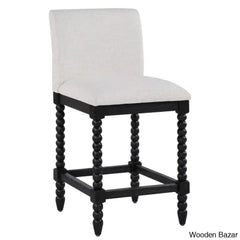 Carollyne Swivel 26’’ High Modern Farmhouse Turned Leg Beaded Counter And Bar Stool