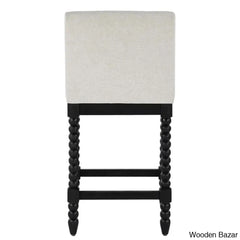 Carollyne Swivel 26’’ High Modern Farmhouse Turned Leg Beaded Counter And Bar Stool
