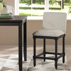 Carollyne Swivel 26’’ High Modern Farmhouse Turned Leg Beaded Counter And Bar Stool