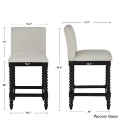 Carollyne Swivel 26’’ High Modern Farmhouse Turned Leg Beaded Counter And Bar Stool