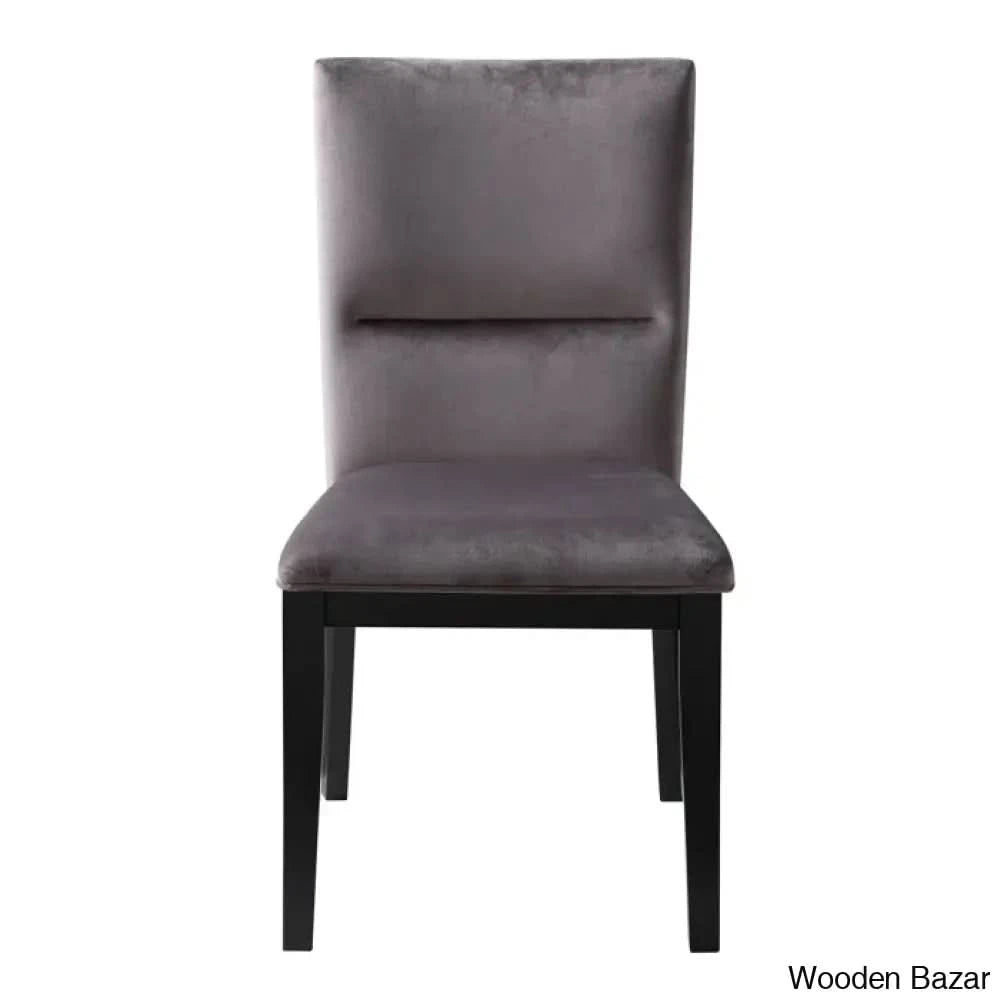 Caron 4 Seater Glass Top Pedestal Dining Set - Wooden Bazar