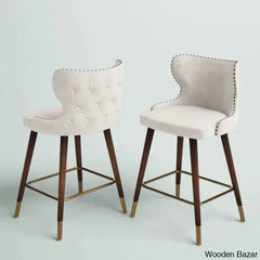 Carrazcox Upholstered Counter And Bar Stool With Solid Wood Frame (Set Of 2)