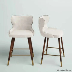 Carrazcox Upholstered Counter And Bar Stool With Solid Wood Frame (Set Of 2)