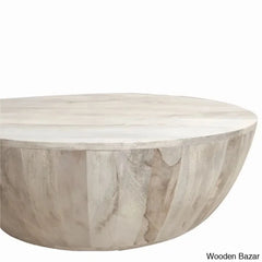 Cassius Solid Wood Single Drum Coffee Table Center Table
