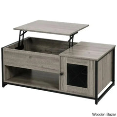 Caulein Lift Top Extendable Frame Rectangular Coffee And Center Table With Storage