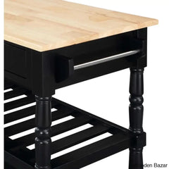 Celia 45āā Kitchen Cart With Butcher Block Top And Locking Wheels Trolley Cart Cabinet Kitchen