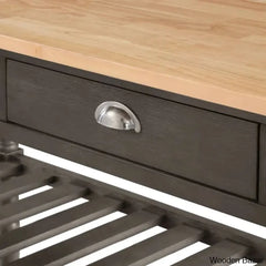 Celia 45āā Kitchen Cart With Butcher Block Top And Locking Wheels Trolley Cart Cabinet Kitchen