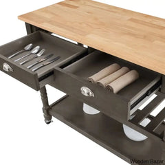 Celia 45āā Kitchen Cart With Butcher Block Top And Locking Wheels Trolley Cart Cabinet Kitchen