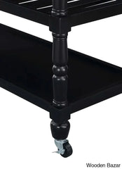 Celia 45āā Kitchen Cart With Butcher Block Top And Locking Wheels Trolley Cart Cabinet Kitchen