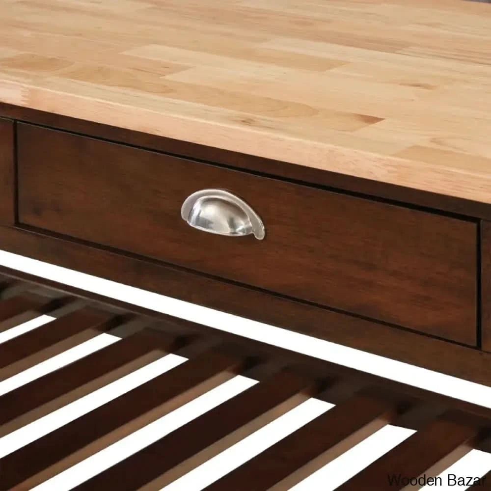 Celia 45āā Kitchen Cart With Butcher Block Top And Locking Wheels Trolley Cart Cabinet Kitchen