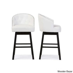 Chaimz Upholstered 30.62’’ Counter Stool With Solid Wood Frame (Set Of 2)