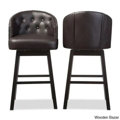 Chaimz Upholstered 30.62’’ Counter Stool With Solid Wood Frame (Set Of 2)